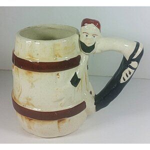 Takiya Barrel Coffee Cup 5in Mug Tea Japan Hillbilly Cowboy Hug Rodeo Western